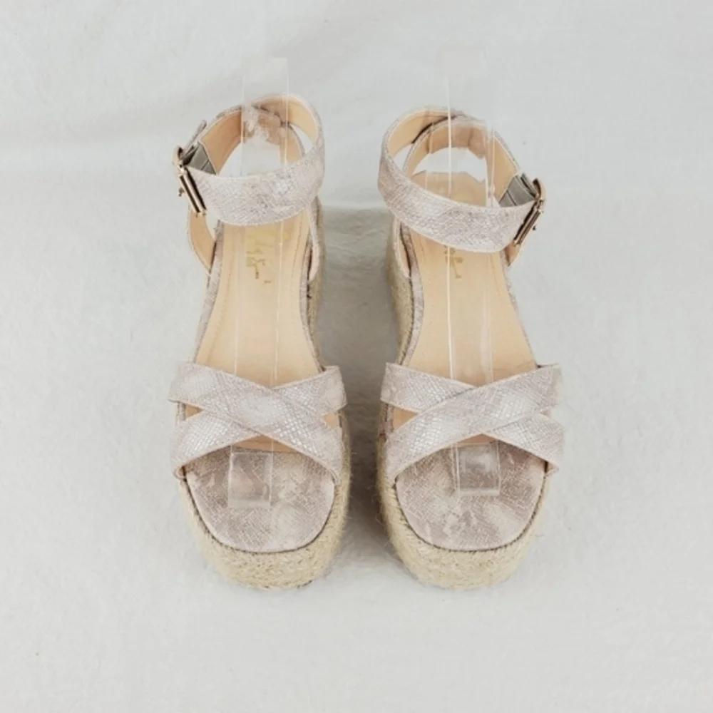 Lulus platform espadrille sandals size 7